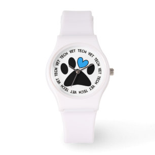 Vet Tech Horloge Kat en Hond Poot Ontwerp