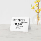 Vet tech Humor: Vet Techs zijn Geweldige BLANK Kaa Kaart (Gele Bloem)