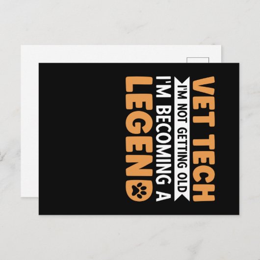 Vet Tech I'm Not Getting Old Briefkaart (Voorkant / Achterkant)