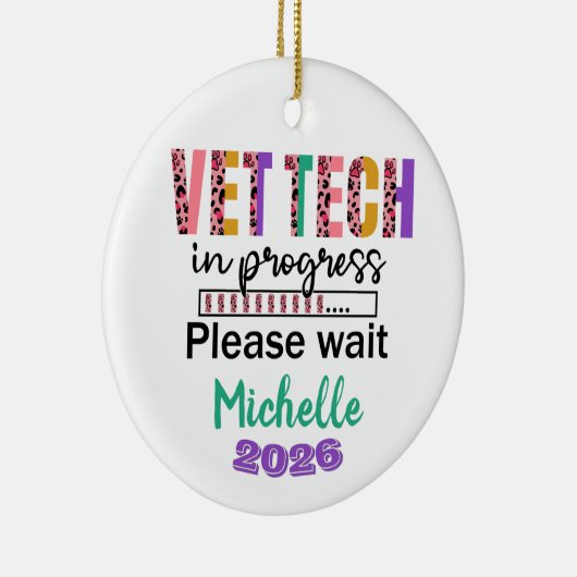 Vet Tech In Progress Keramisch Ornament (Rechts)