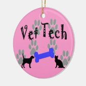 Vet Tech-kerstsierpoten en -Botten Keramisch Ornament (Links)