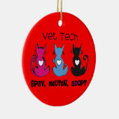 VET Tech-kerstversiering Keramisch Ornament (Rechts)