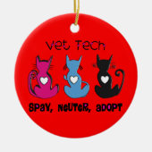 VET Tech-kerstversiering Keramisch Ornament (Voorkant)