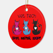 VET Tech-kerstversiering Keramisch Ornament (Links)