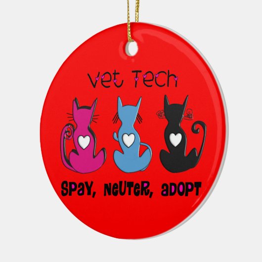 VET Tech-kerstversiering Keramisch Ornament (Links)