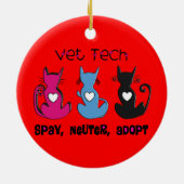VET Tech-kerstversiering Keramisch Ornament (Achterkant)