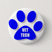 vet tech - knop blauw ronde button 5,7 cm (Voorkant)