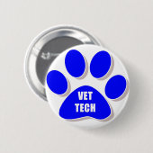 vet tech - knop blauw ronde button 5,7 cm (Voorkant /achterkant)