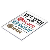 Vet Tech Life Blood Sweat and Hair Notitieboek (Linkerzijde)