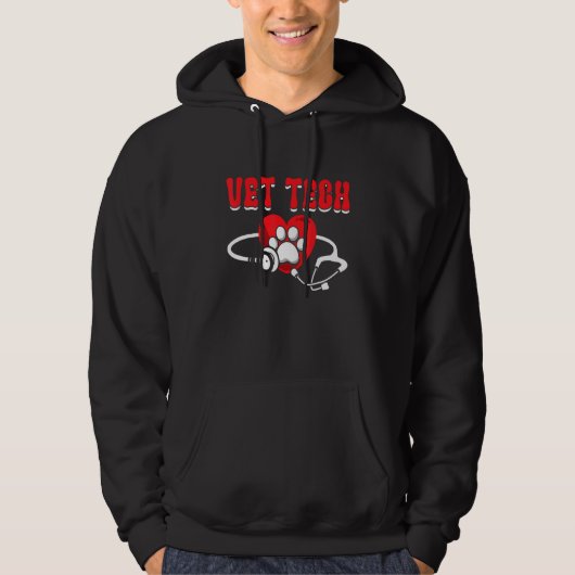 Vet Tech Love Animals Hoodie (Voorkant)