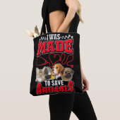 Vet Tech Love Animals Veterinarian Tote Bag (Dichtbij)