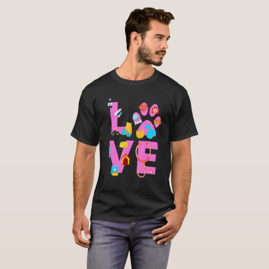 Vet Tech Love  Veterinary Technician 3 T-shirt (Voorkant volledig)