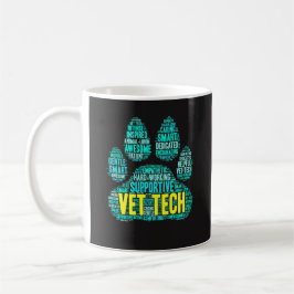 Vet Tech-Mok - Cool Word Cloud for Dierenartsen Koffiemok