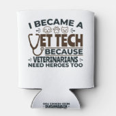 Vet Tech omdat dierenartsen ook helden nodig hebbe Blikjeskoeler (Achterkant)