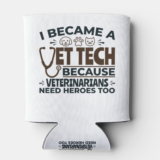 Vet Tech omdat dierenartsen ook helden nodig hebbe Blikjeskoeler (Achterkant)