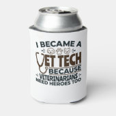 Vet Tech omdat dierenartsen ook helden nodig hebbe Blikjeskoeler (Blikje Achterkant)