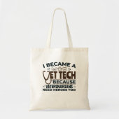 Vet Tech omdat dierenartsen ook helden nodig hebbe Tote Bag (Voorkant)