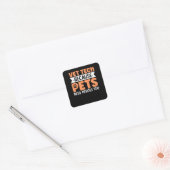 Vet Tech omdat huisdieren ook helden nodig hebben Vierkante Sticker (Envelop)