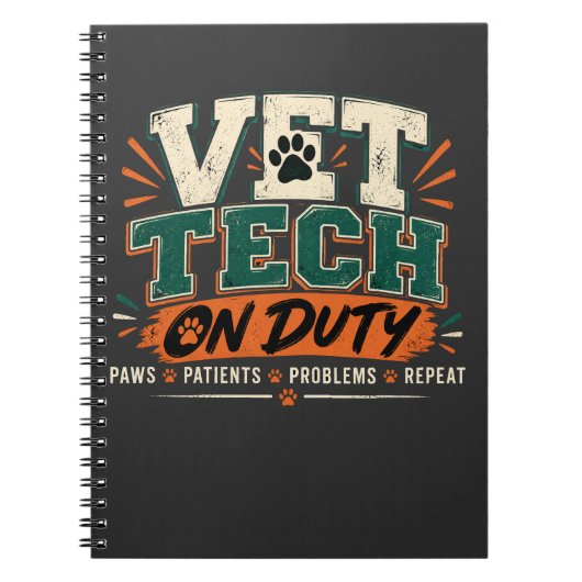 Vet Tech Op Dienst Notitieboek (Voorkant)
