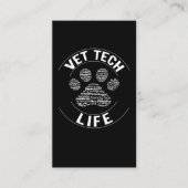 Vet Tech Paw Veterinaire Technicus Visitekaartje (Voorkant)