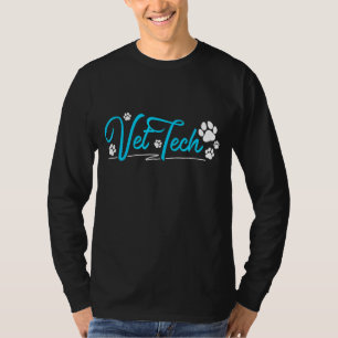 Vet Tech Pawprint Veterinary technicus T-shirt