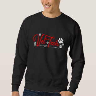 Vet Tech Pawprint Veterinary technicus Trui