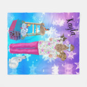 Vet Tech Personalized Cat, Dog, Bird, Bunny Fleece Deken (Voorkant (Horizontaal))