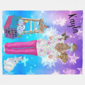 Vet Tech Personalized Cat, Dog, Bird, Bunny Fleece Deken (Voorkant (Horizontaal))