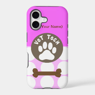 Vet Tech PInk Polka Dot iPhone 5 Hoesje