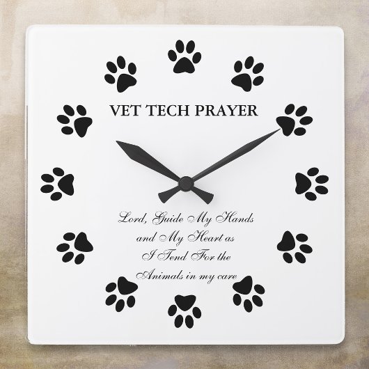 Vet Tech Prayer Wall klok