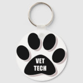 vet tech sleutelhanger paw zwart (Voorkant)