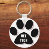 vet tech sleutelhanger paw zwart (Voorkant)