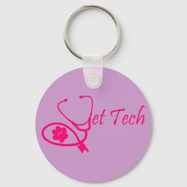 vet tech sleutelhanger roze