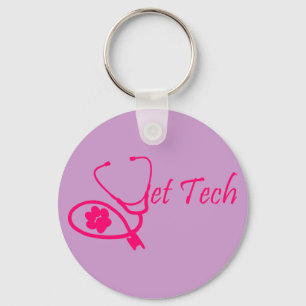 vet tech sleutelhanger roze