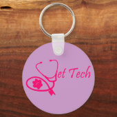 vet tech sleutelhanger roze (Voorkant)