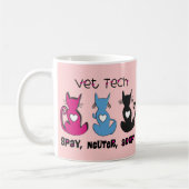 Vet Tech SPAY NEUTER ADOPT Black Cats Design Koffiemok (Links)