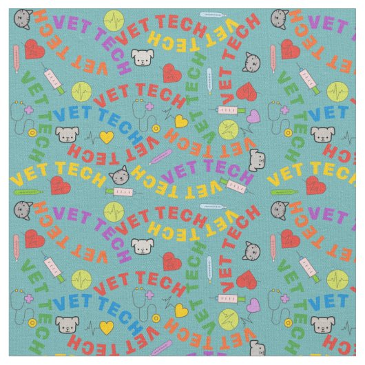 Vet Tech Teal Stof (Close Up)