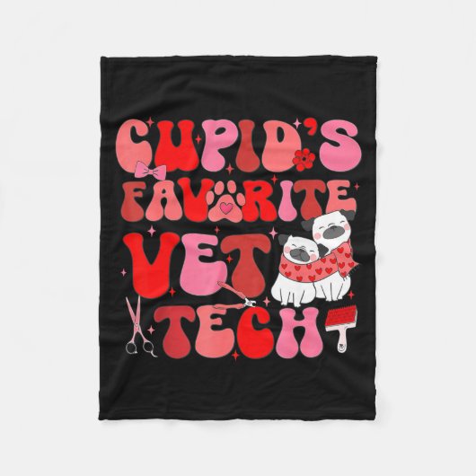 Vet Tech Valentines Day Veterinary Vet Student Vet Fleece Deken (Voorkant)