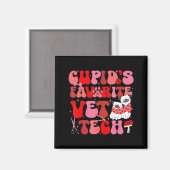 Vet Tech Valentines Day Veterinary Vet Student Vet Magneet (Voorkant / Achterkant)