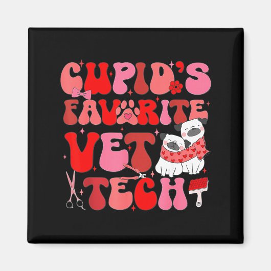 Vet Tech Valentines Day Veterinary Vet Student Vet Magneet (Voorkant)