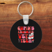 Vet Tech Valentines Day Veterinary Vet Student Vet Sleutelhanger (Voorkant)