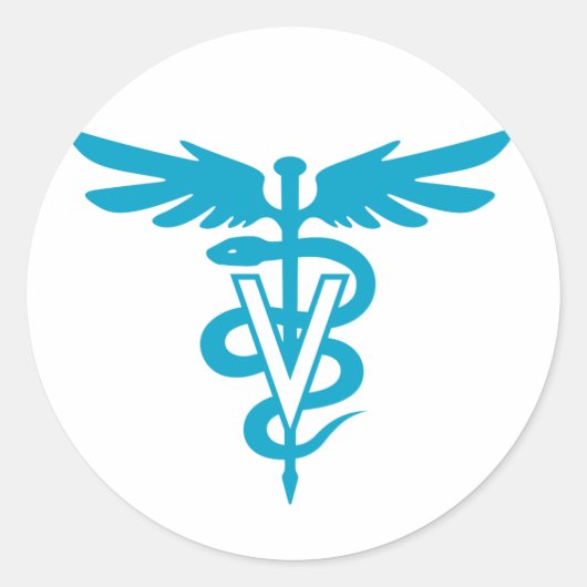 Vet Tech - veterinair symbool Ronde Sticker (Voorkant)