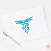 Vet Tech - veterinair symbool Ronde Sticker (Envelop)