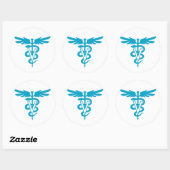 Vet Tech - veterinair symbool Ronde Sticker (Vel)