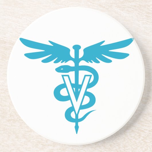 Vet Tech - Veterinair Symbool Zandsteen Onderzetter (Voorkant)