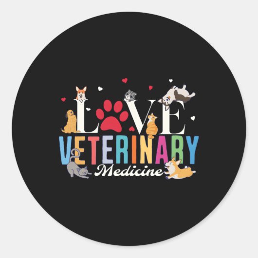 Vet Tech Veterinaire Technicus Waarderingsdag Ronde Sticker (Voorkant)