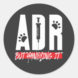 Vet Tech Veterinarian ADR. Ronde Sticker