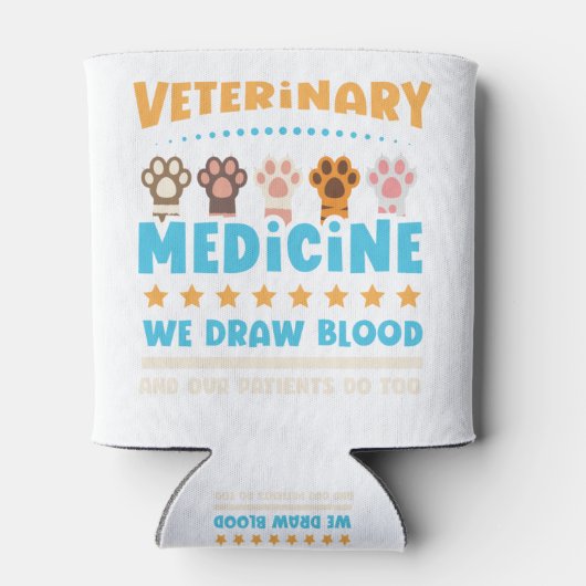 Vet Tech Veterinarian Funny Draw Blood Blikjeskoeler (Achterkant)