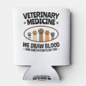 Vet Tech Veterinarian Funny Draw Blood Quote Blikjeskoeler (Achterkant)