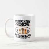 Vet Tech Veterinarian Funny Draw Blood Quote Koffiemok (Links)